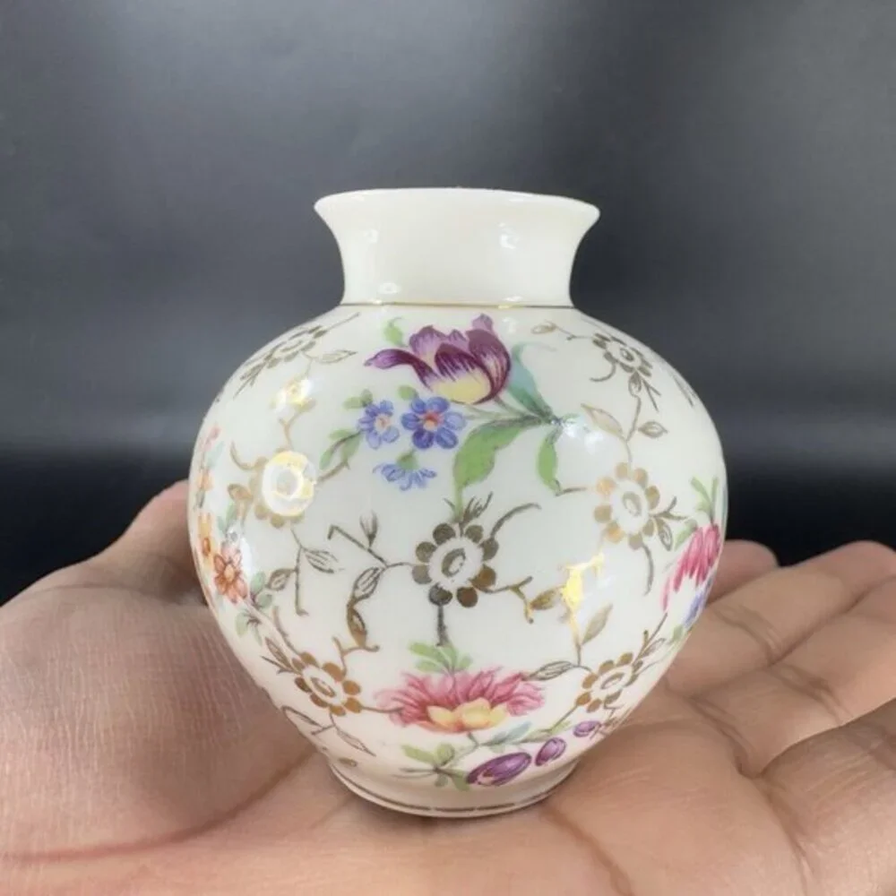 1950s Kronach Bavaria OCA Porcellan Floral Vase‎ Bud Vase Marked Anita 63/1 VTG